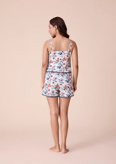 Athena - Double Strap Top and Shorts Set in Cotton Satin