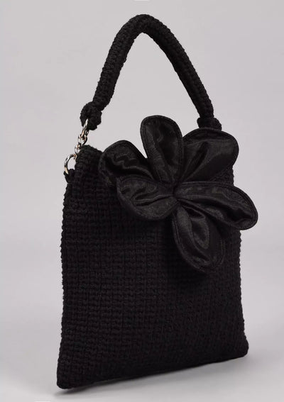 Black Crochet mini bag, bags for women