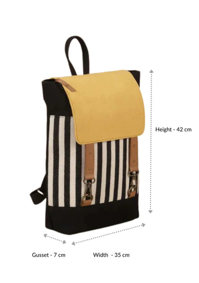 Canvas And Leather laptop backpack, bags for women