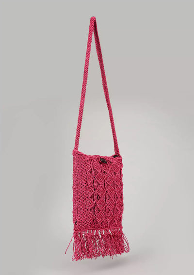Pink Malai Dori Crochet bag, bags for women
