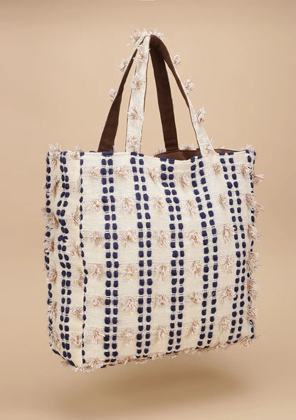 Buy Beige Handcrafted Tote Bag