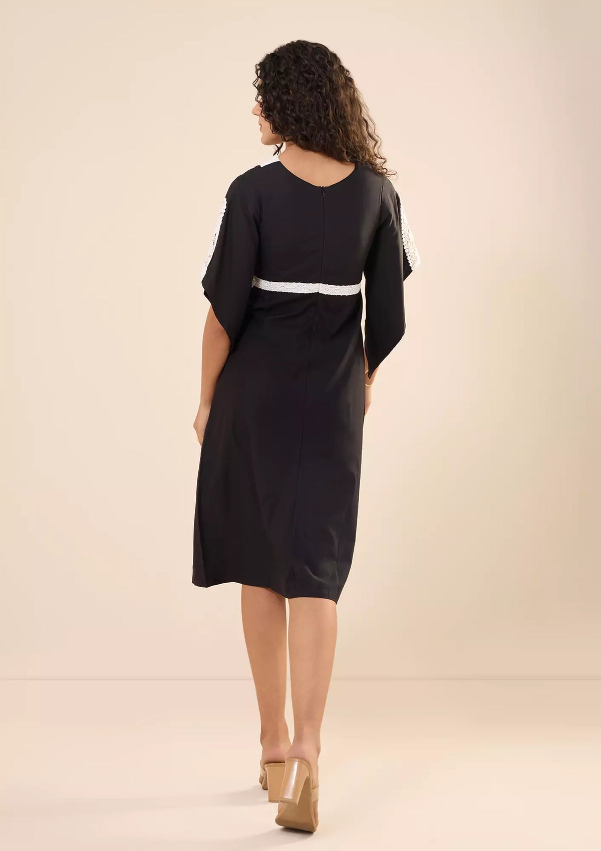 Best Adira Black Floral Waist Dress for women by IshqME