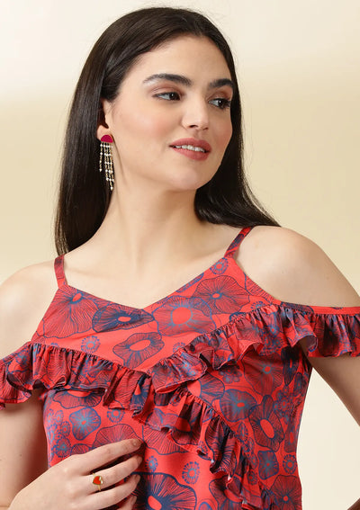 Best Flamenco Coral top for women by IshqME