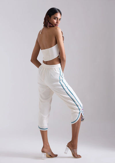 Best Neva Aztec Embroidered Tie up top for women by IshqME