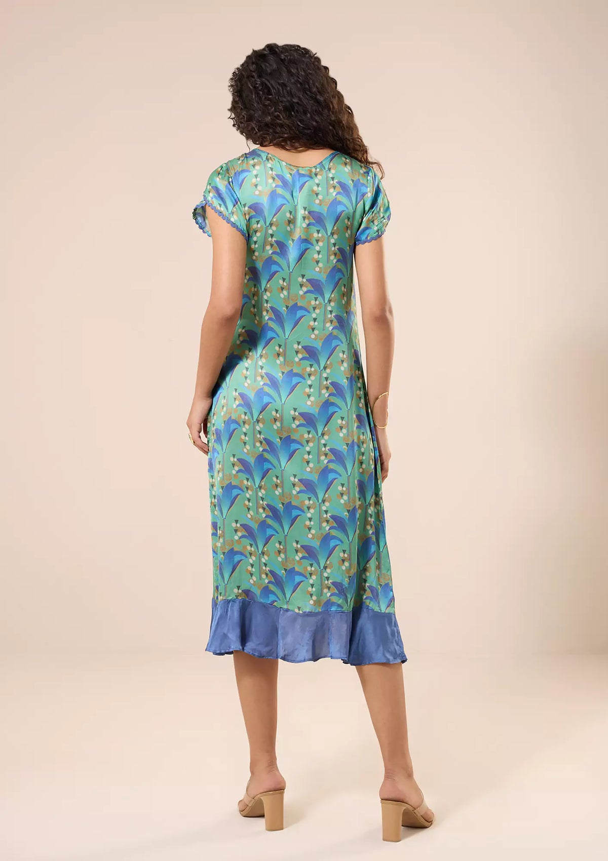 Best Yuri Printed Floral Ruffle Dress for women by IshqME