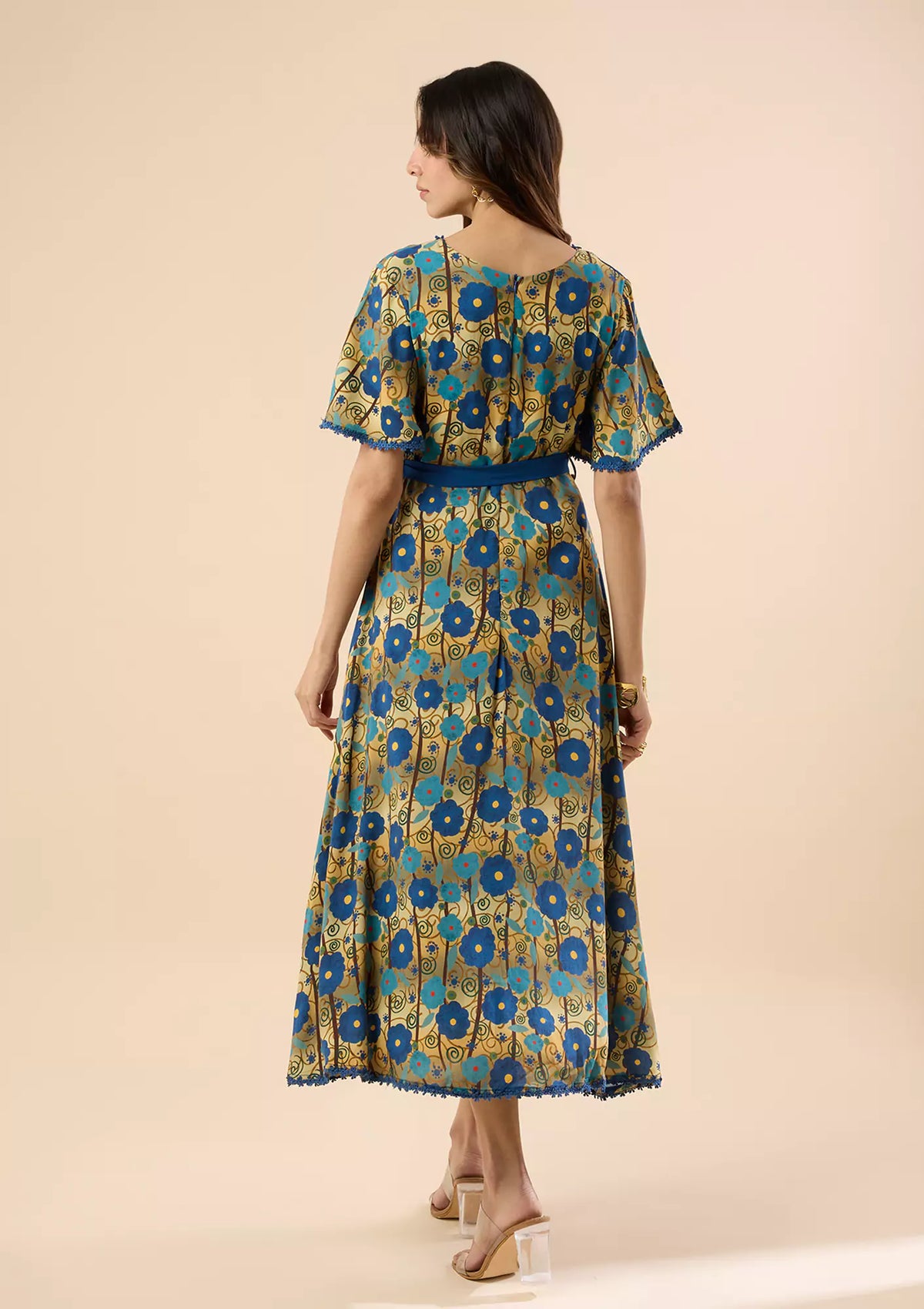 Best Zinnia Floral Midi Dress for women by IshqME