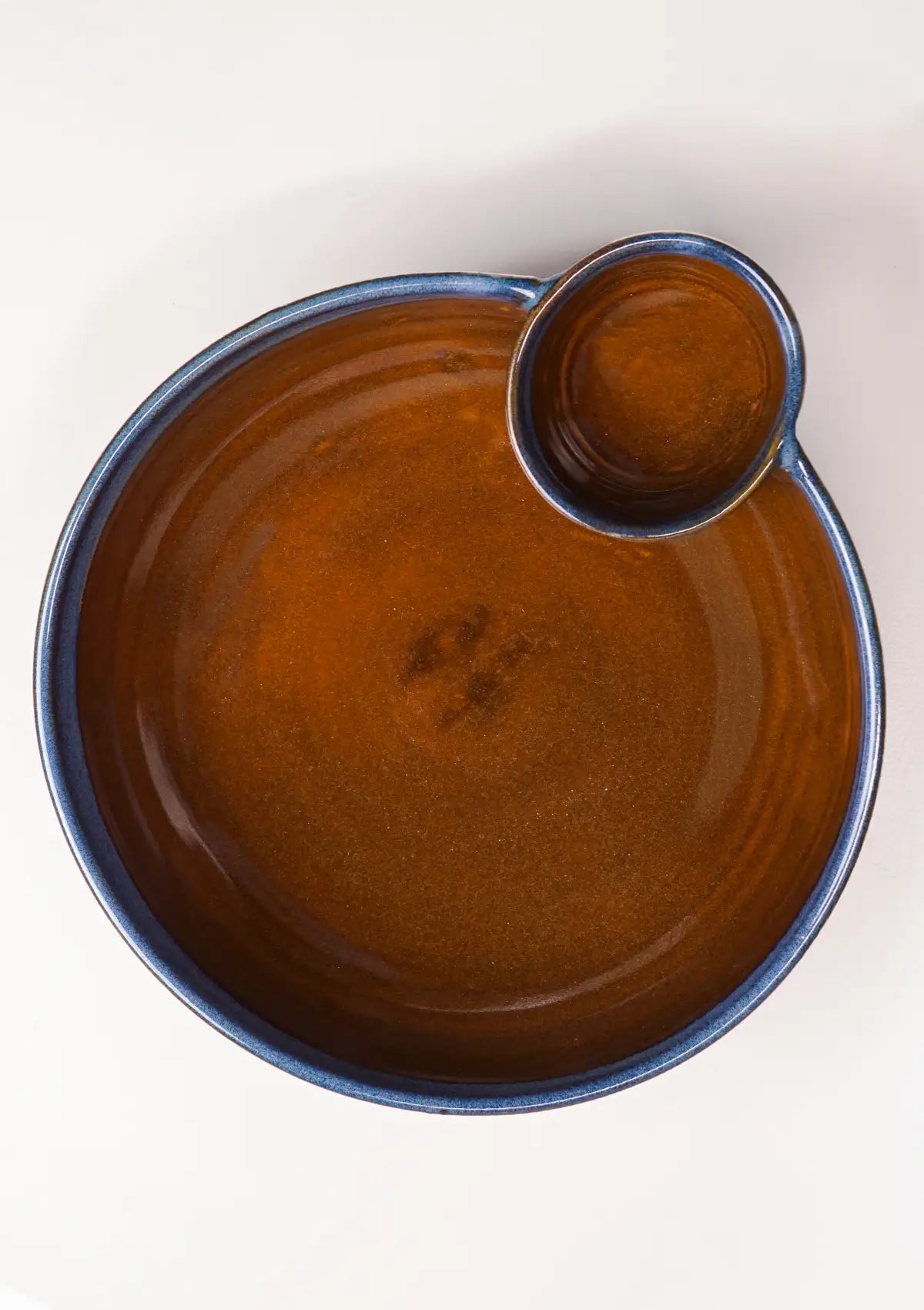Snack & Dip Big Bowl - Blue Brown