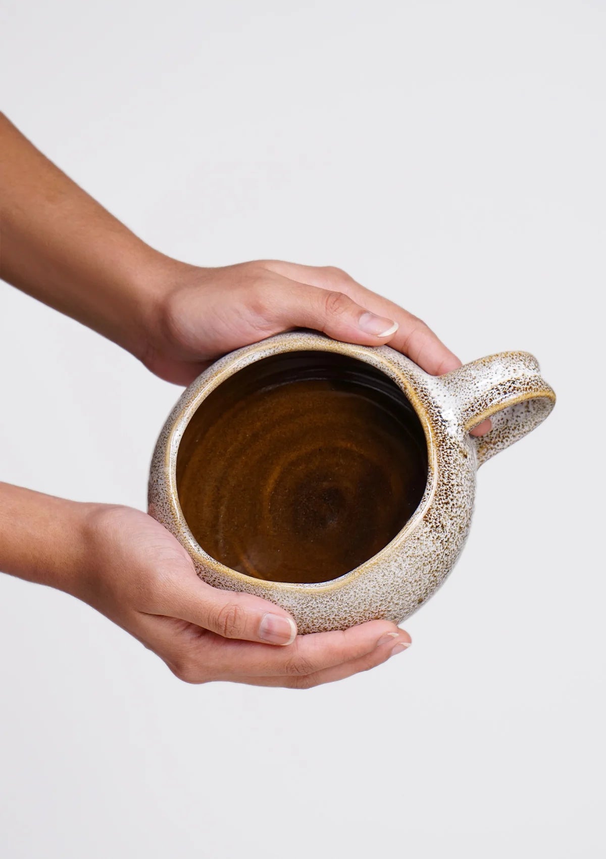 Buy Soup Bowl with handle - Cream and brown
