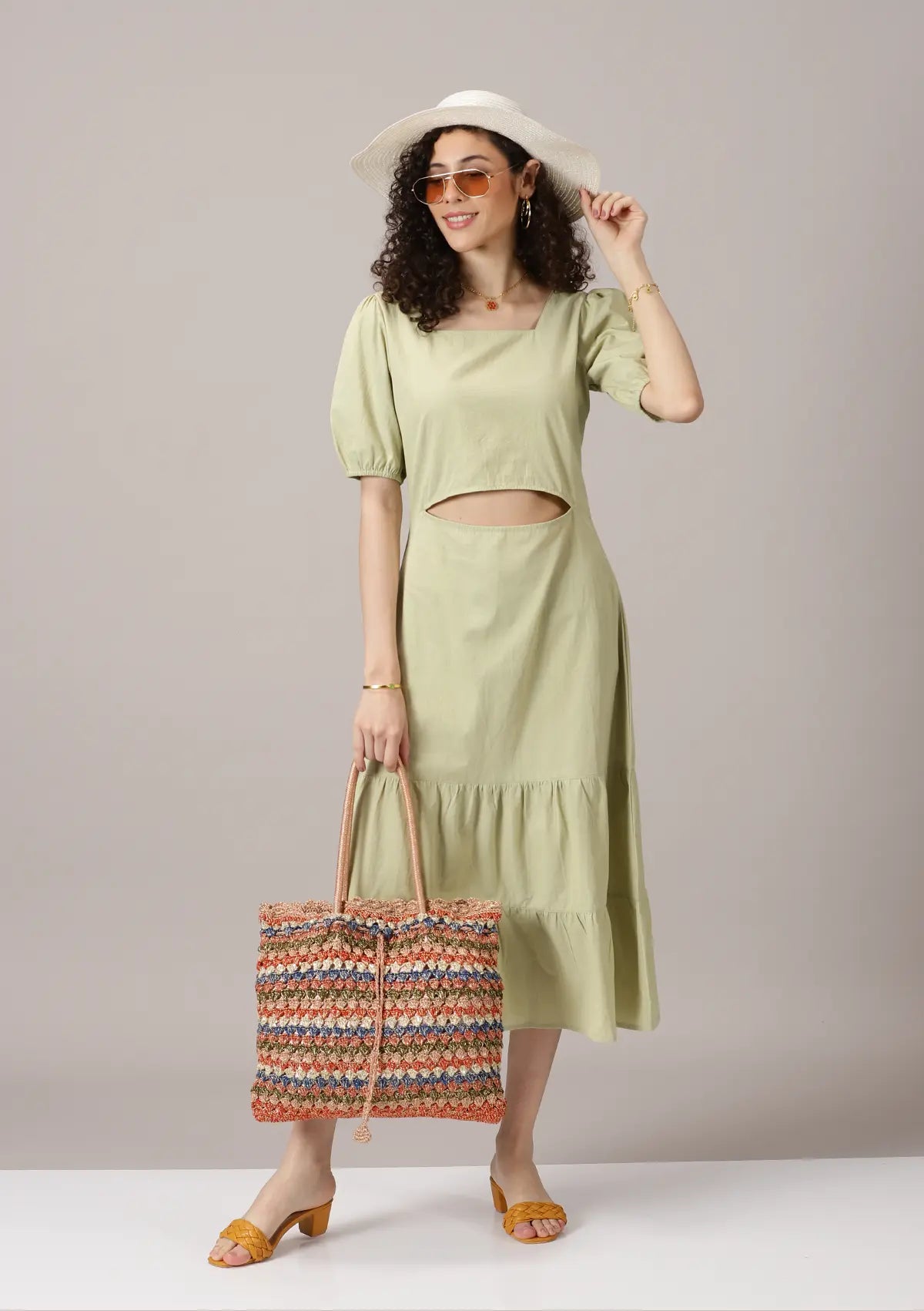 Buy Balboa Swing Tea Green Dress online for women at IshqME