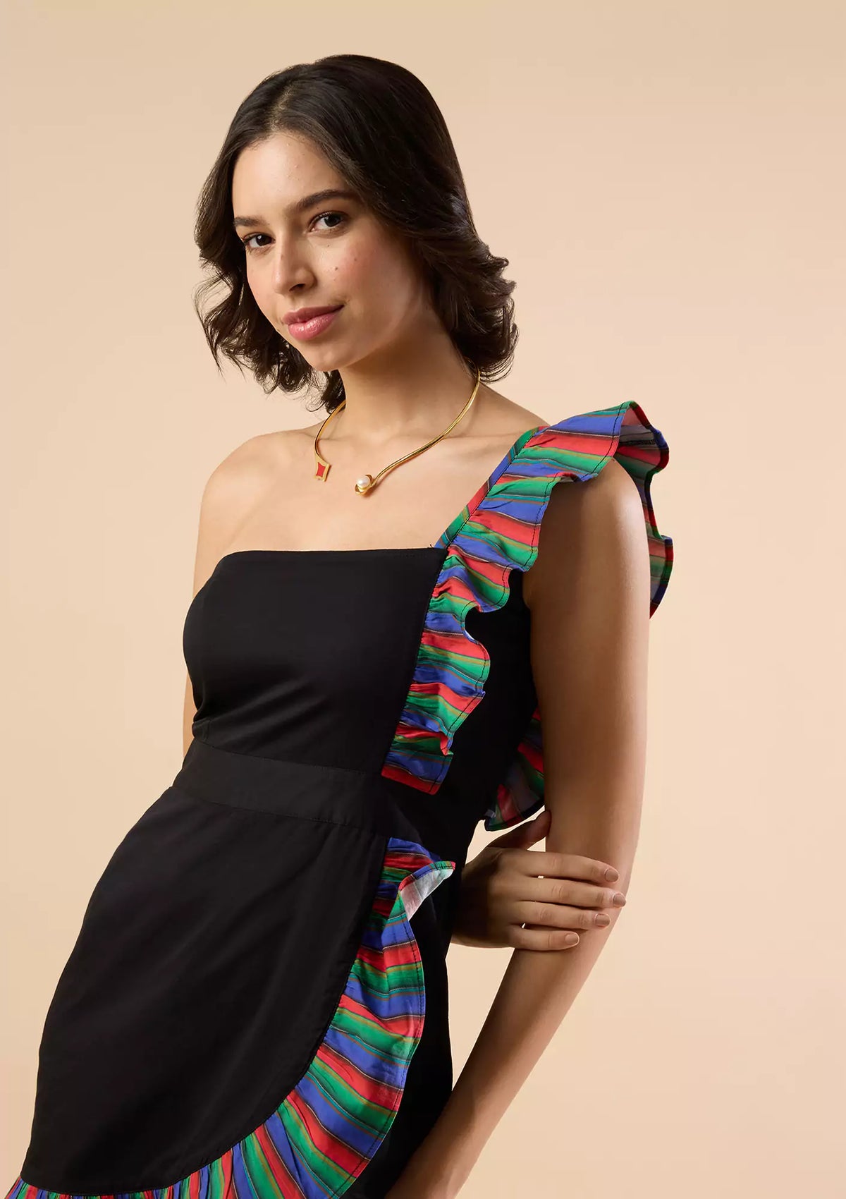 Buy Bella Serapes Printed One Shoulder Dress online for women at IshqME