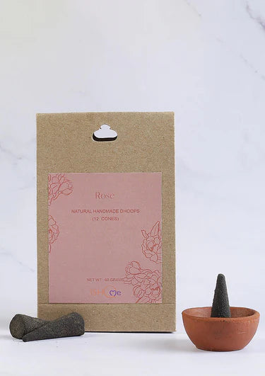 Rose home fragrance incense and dhoop cones