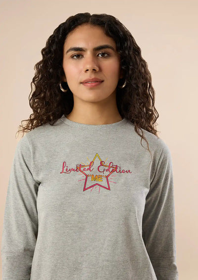 Melange Graphic Print T-Shirt