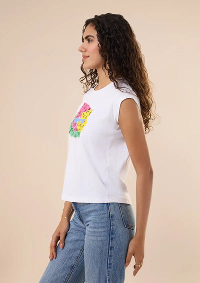 Buy Premium Cotton Happy Me t-shirt for women at IshqME