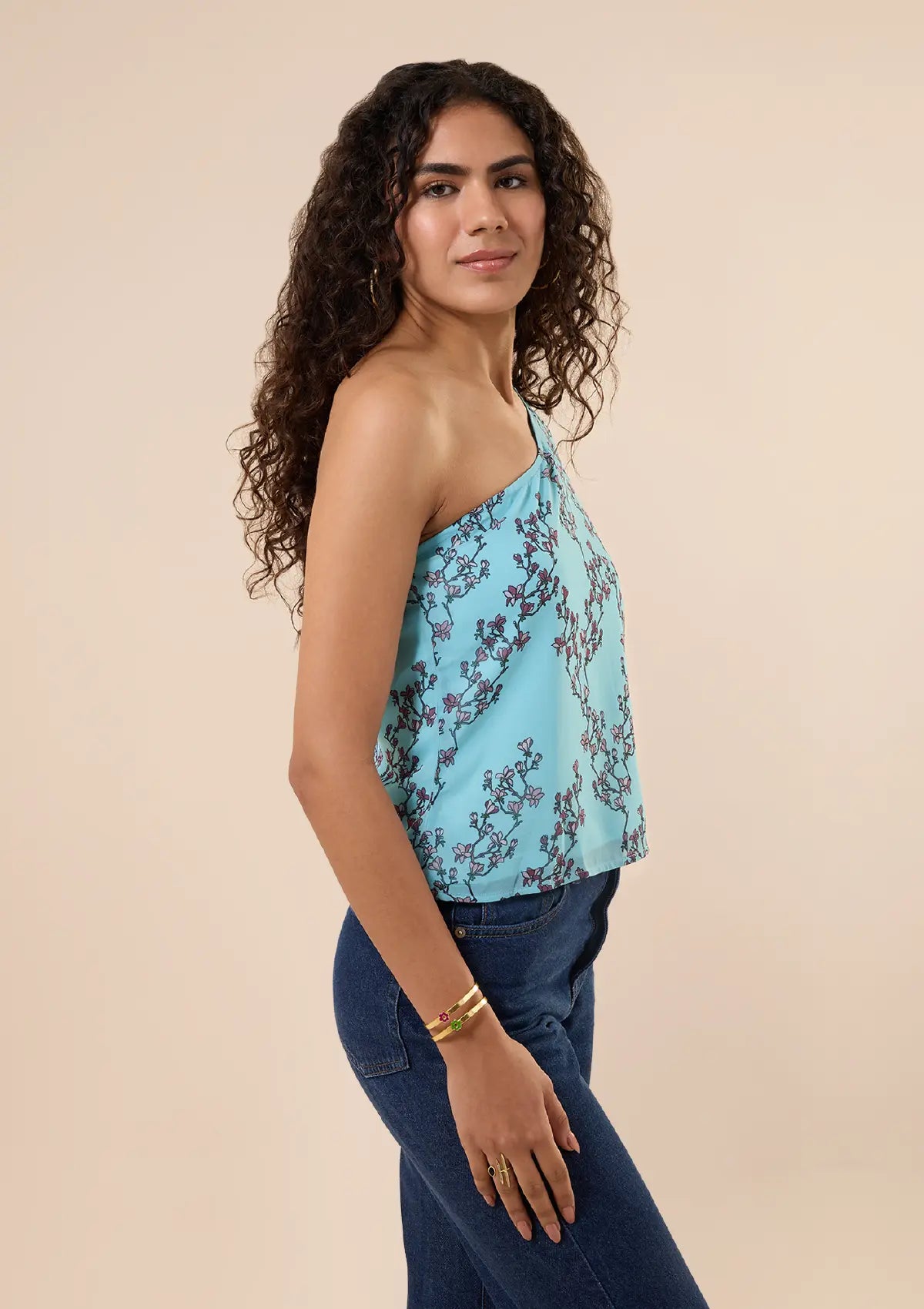Buy Starlit One Shoulder Floral top for women at IshqME