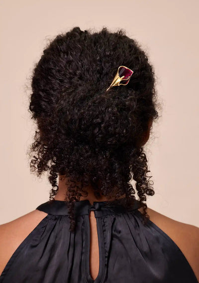 Crimson Calla Bun Pin
