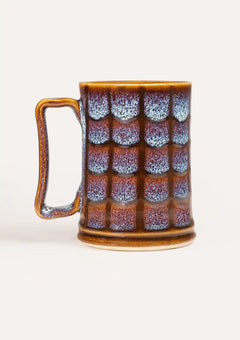 Ceramic Beer Mug - Blue Brown
