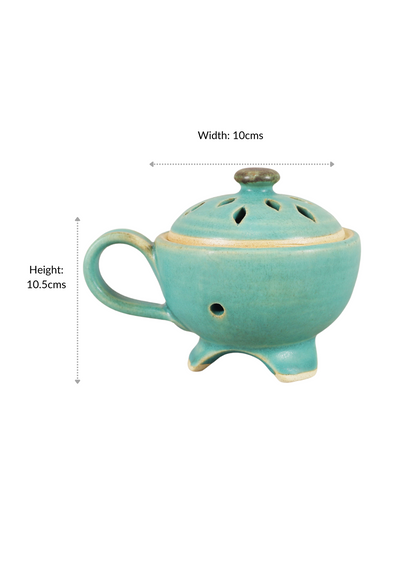 Ceramic dining accessory - Dhoop Stand - Turquoise Sea