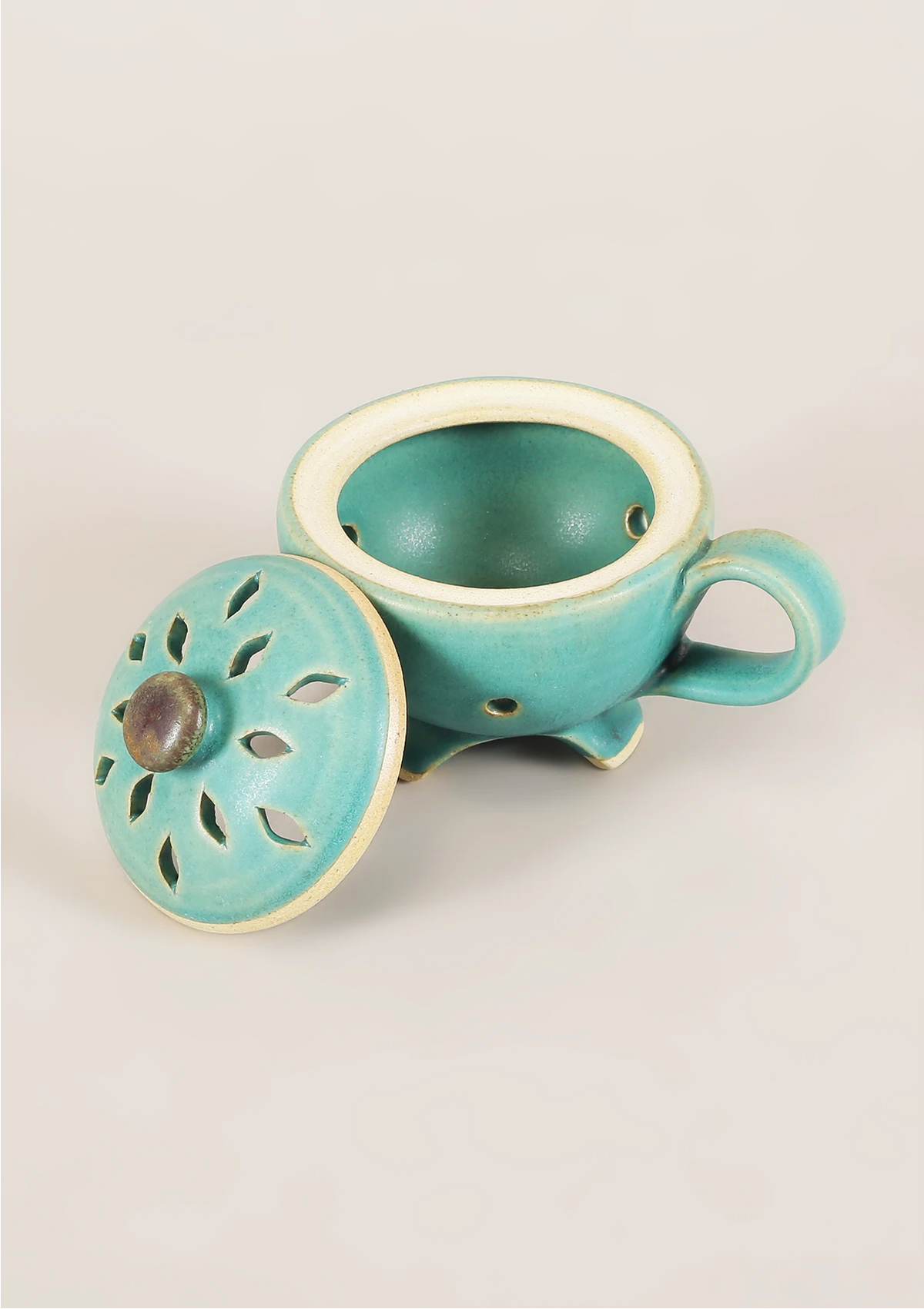 Ceramic tableware for home - Dhoop Stand - Turquoise Sea