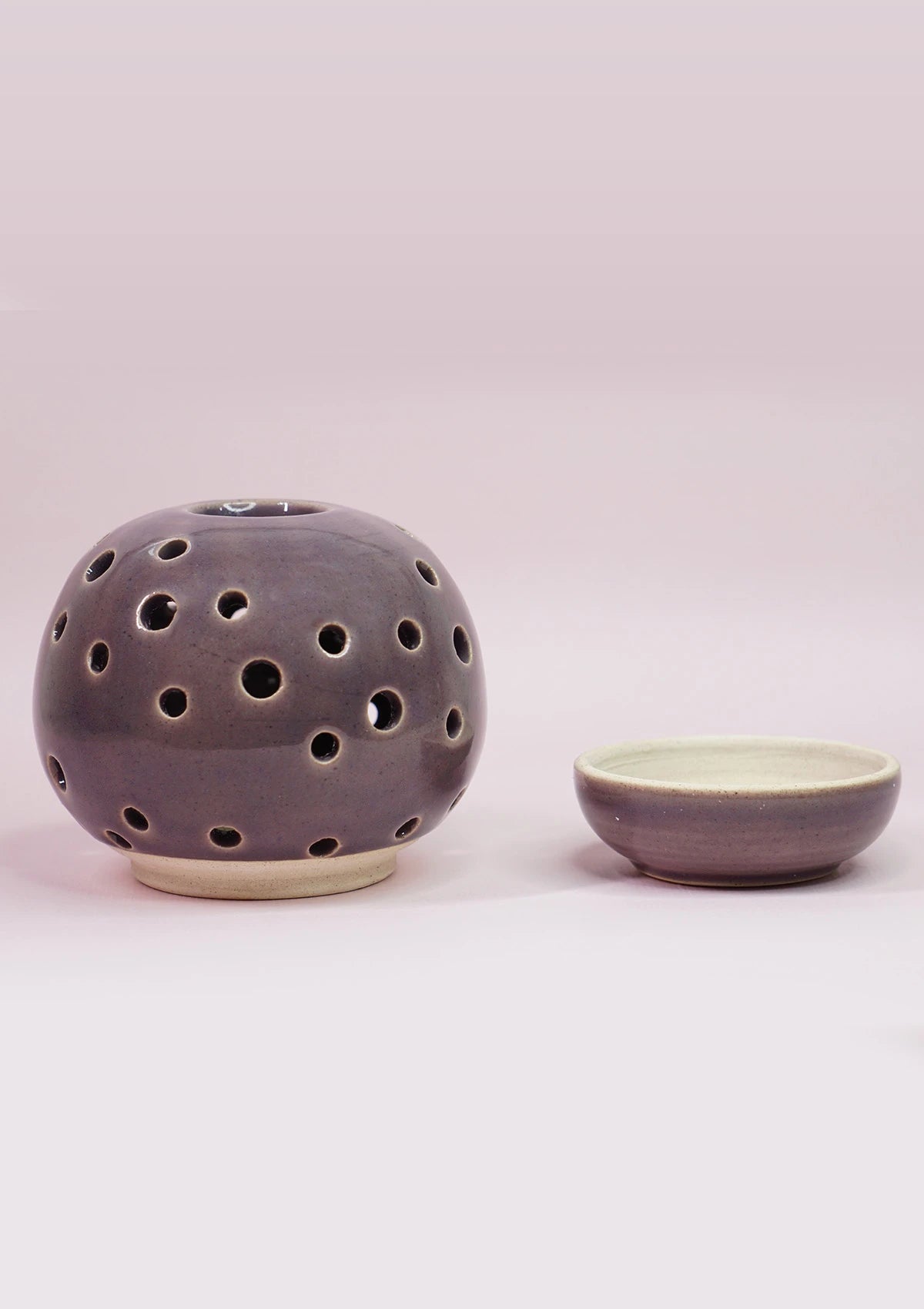 Lavender Mist Candle Holder ceramic serving ware
