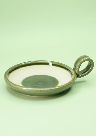 Pine Green Candle Holder ceramic serving ware