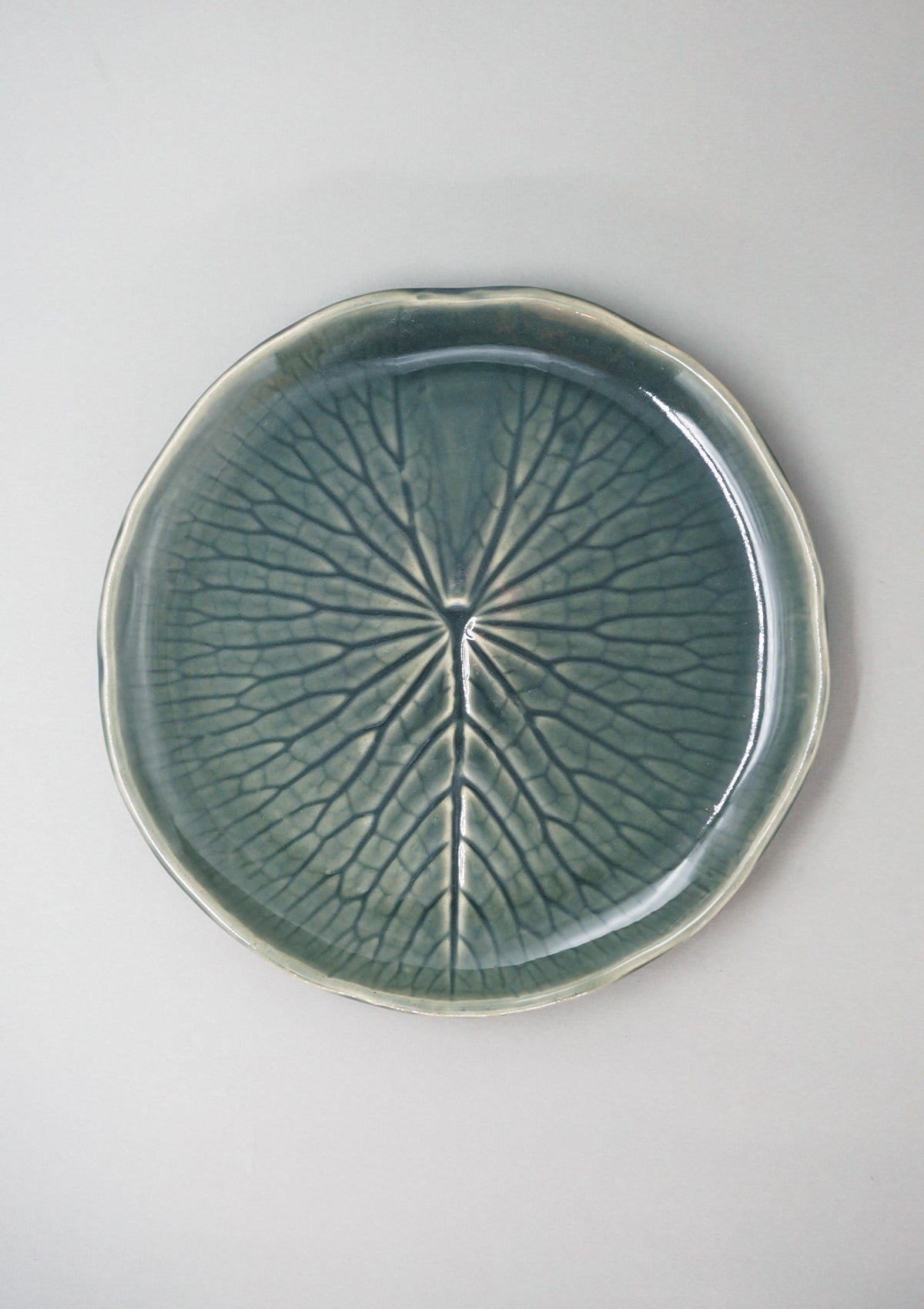 Grey green ceramic tableware and coffee set