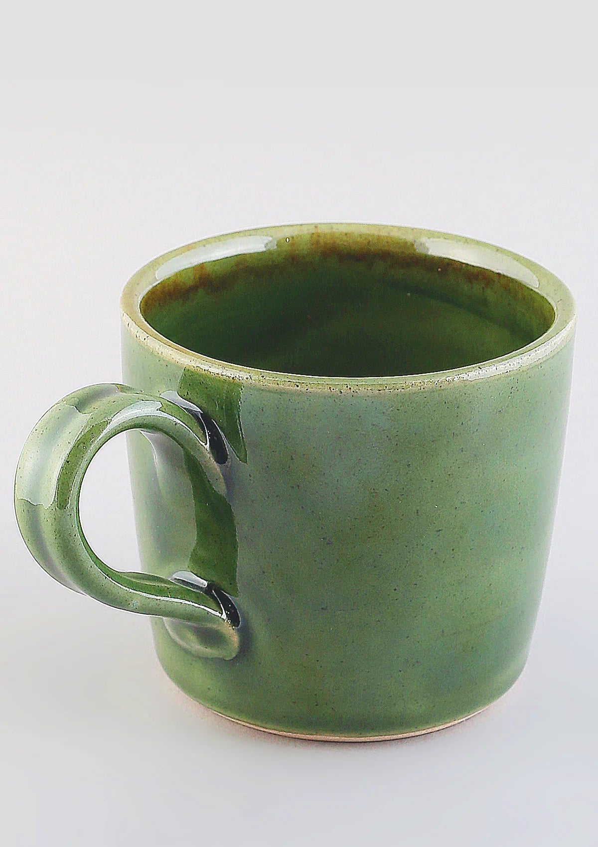 Olive Green & tea set with ceramic teapot