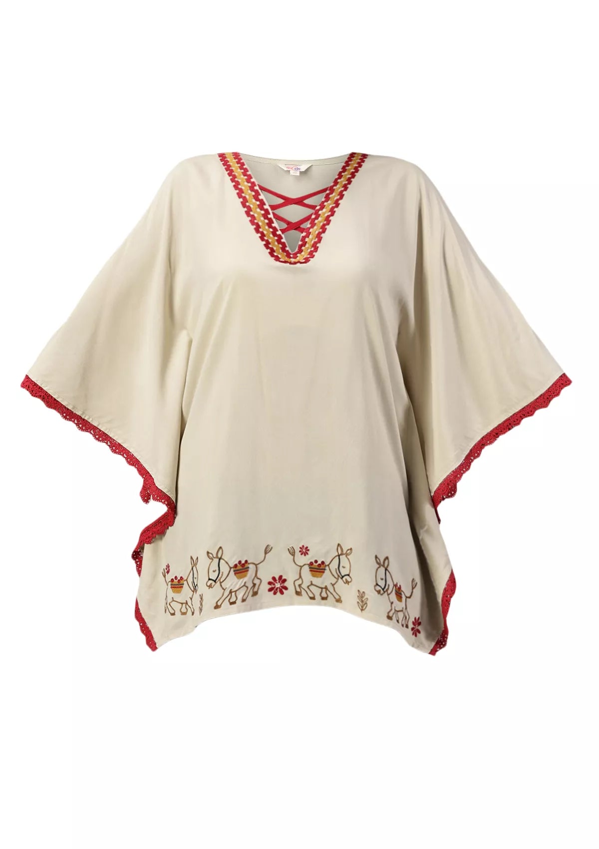 Charro Memory Embroidered kaftan top price online at IshqME