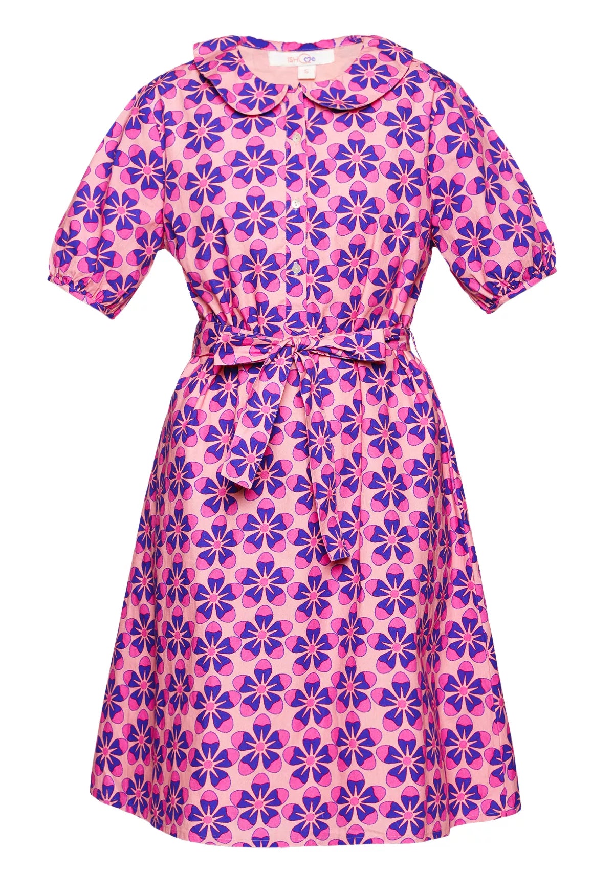 Chloris Bloom Retro Floral Printed Dress online for women at IshqME
