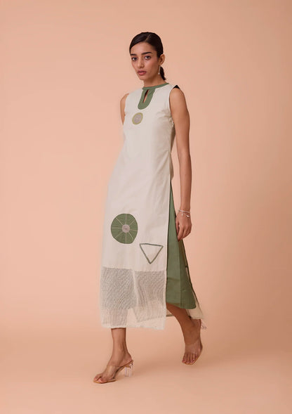 Buy Ciraya High Neck Embroidered A Line Dress online