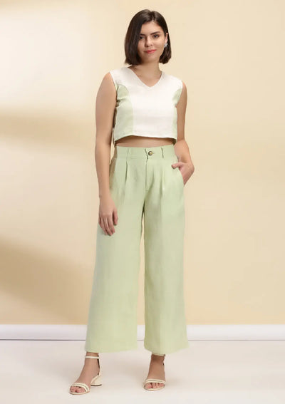 Buy Persephone - Colour Blocked Linen Co-ord Set