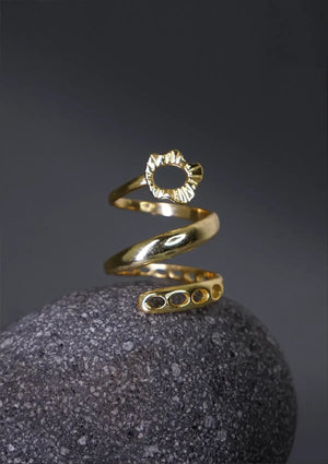 Bloom Spiral 18K Gold Plated Ring