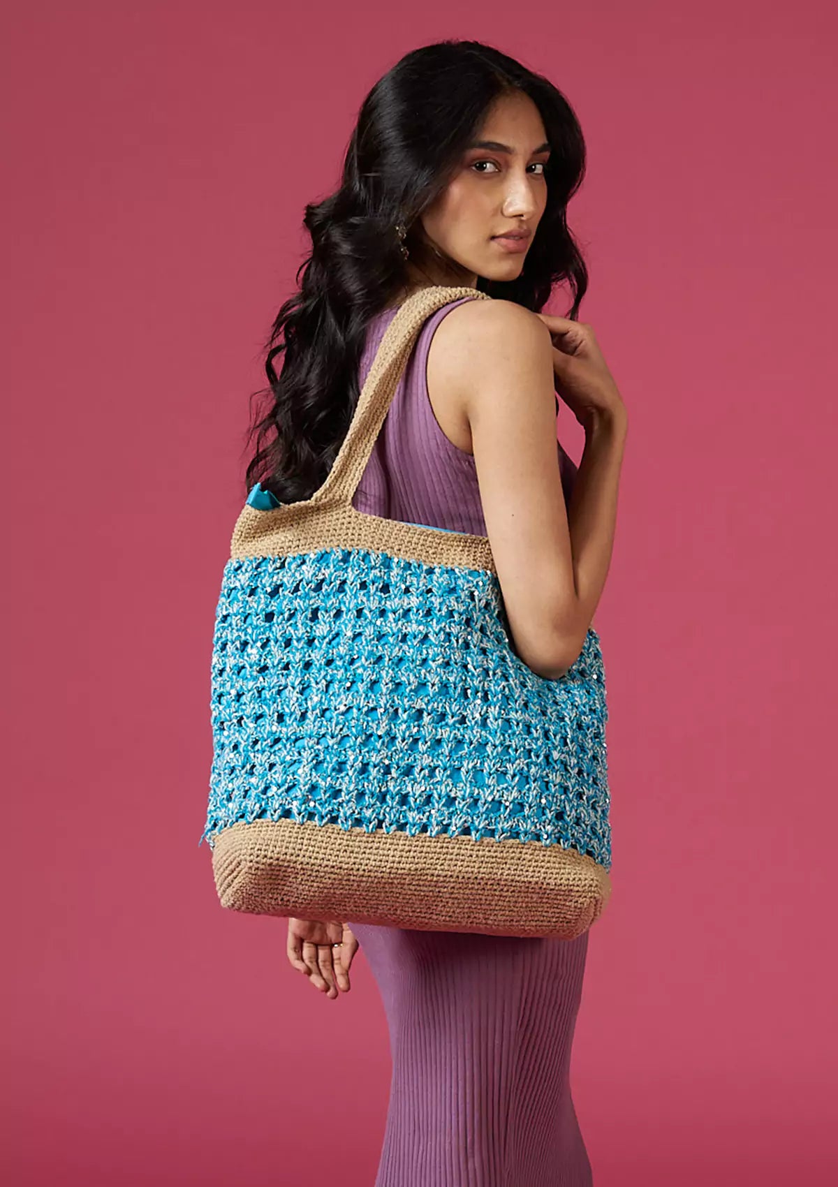 Crochet tote bag for women