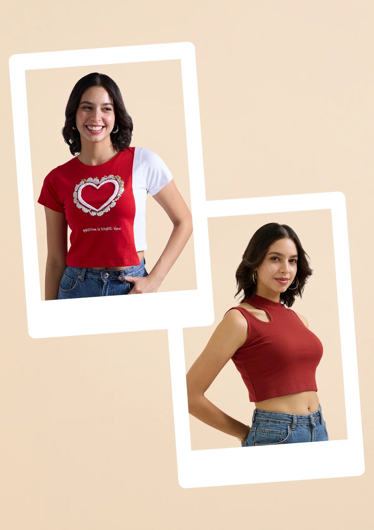 Cut Out Glam Sequin Shine T-shirt combo1