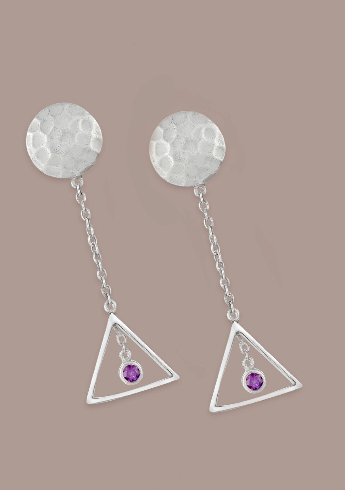 Designer amethyst dangle earrings for women