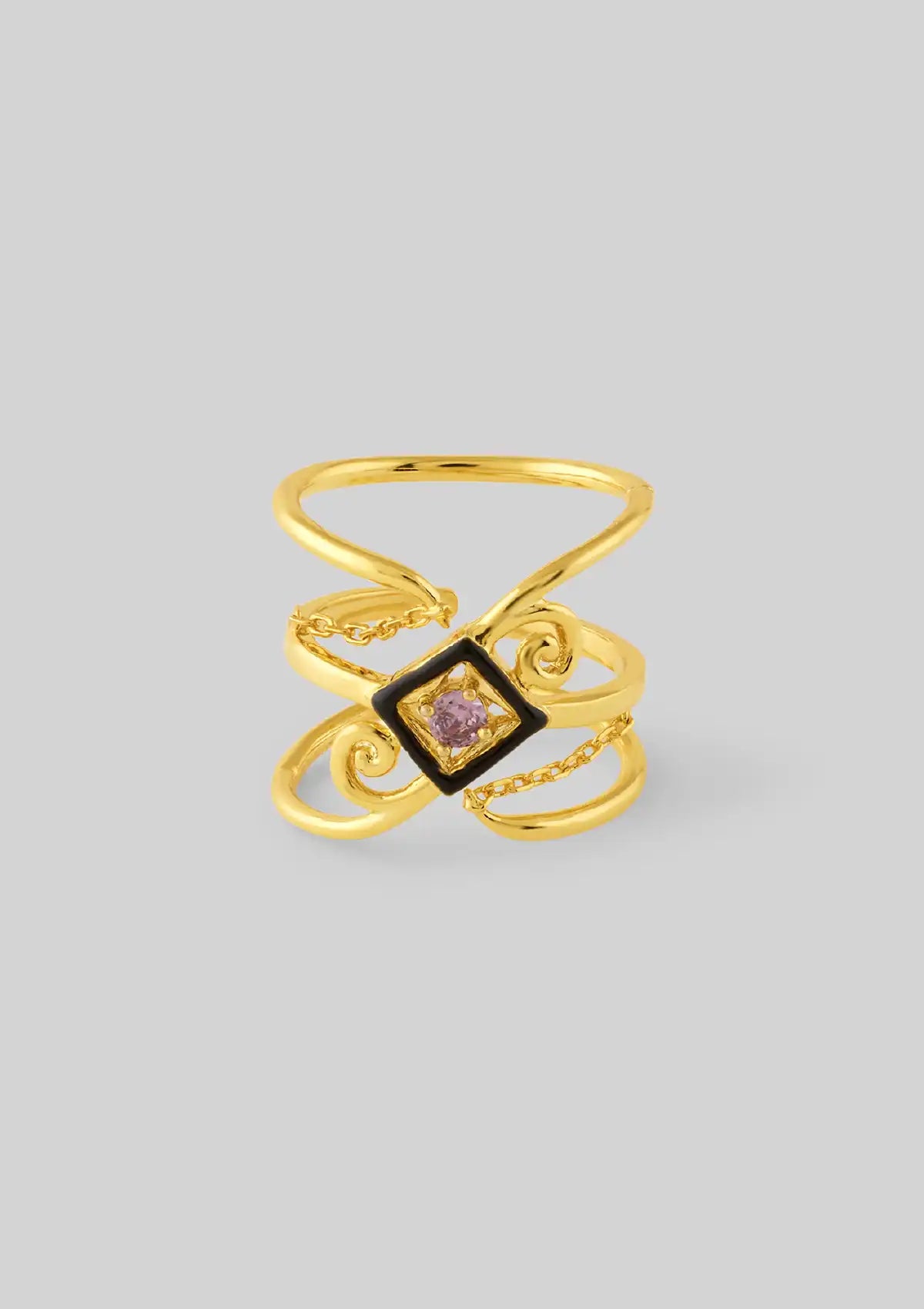 Buy Three-Layer Amethyst Ring Online