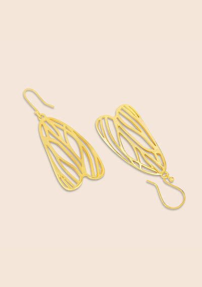 Designer glossy butterfly dangle earrings for women
