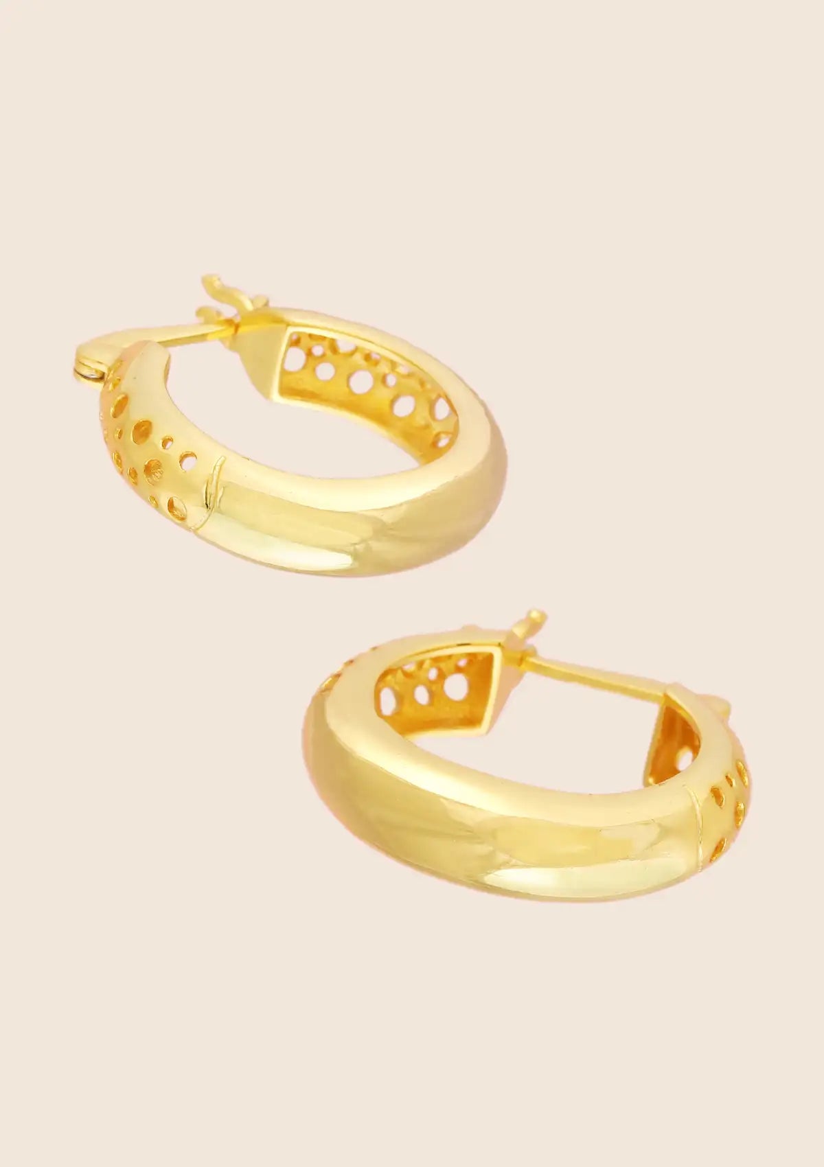 Designer crater hoop earrings for women