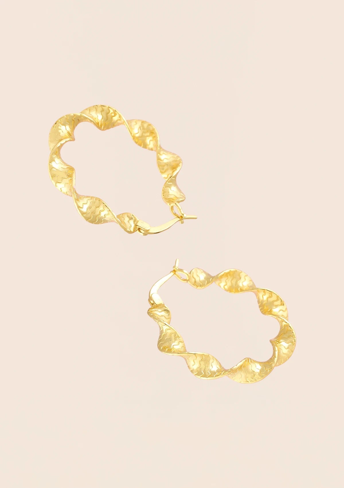 Designer filled helix hoop earrings for women
