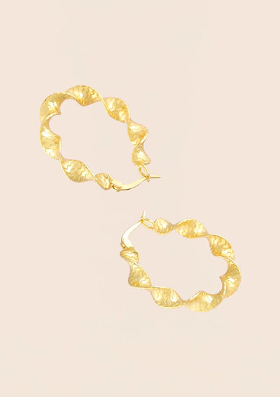 Designer filled helix hoop earrings for women