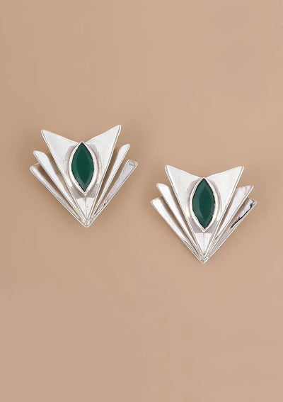 Designer onyx stud earrings for women