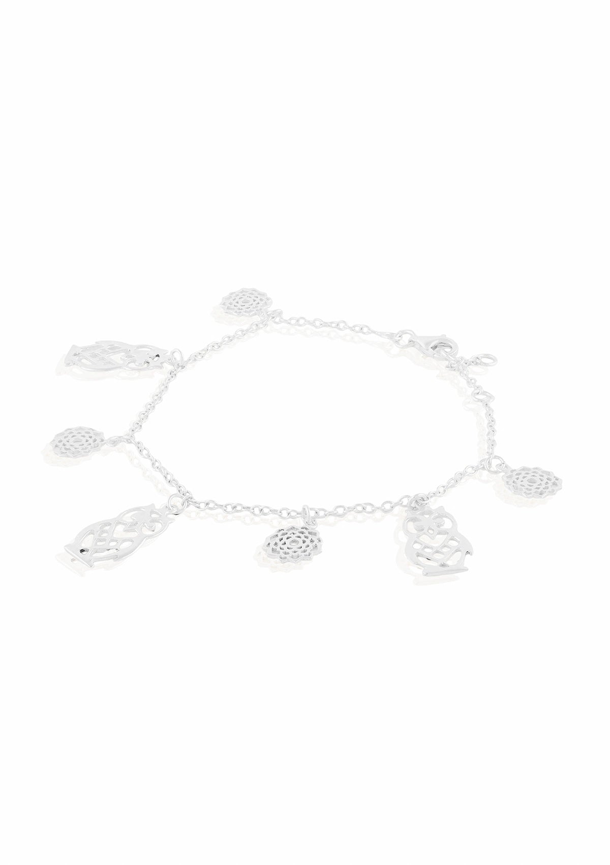 Designer silver charm bracelet for women