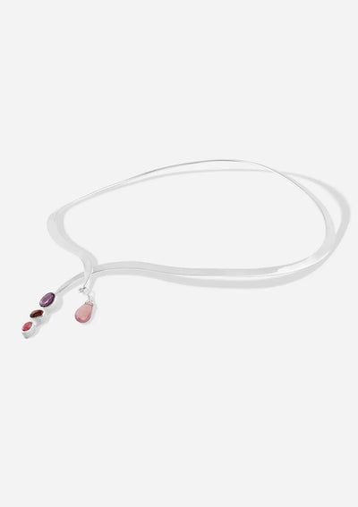 Designer silver choker necklace for women
