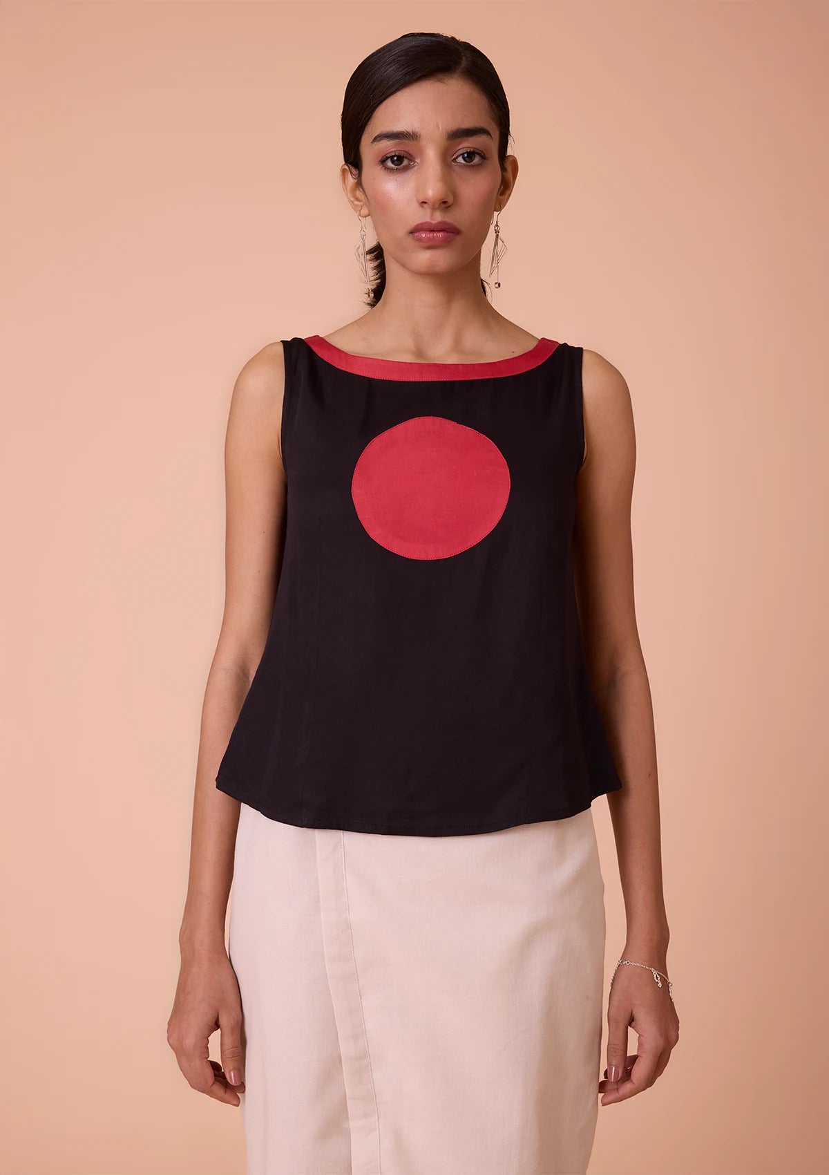 Buy Kyra Boat Neck Circle Applique Top Online