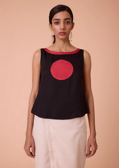 Buy Kyra Boat Neck Circle Applique Top Online