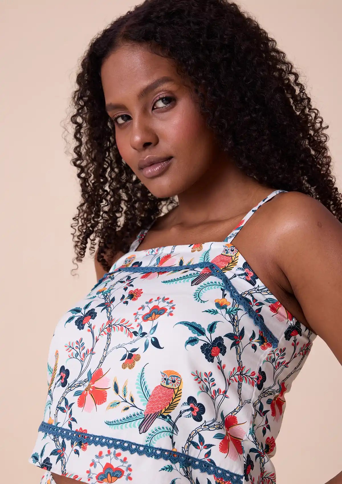 Athena printed crop top and trouser Price