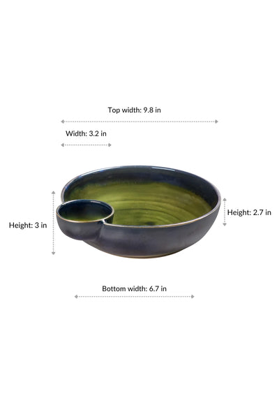 Snack & Dip Big Bowl - Green Blue