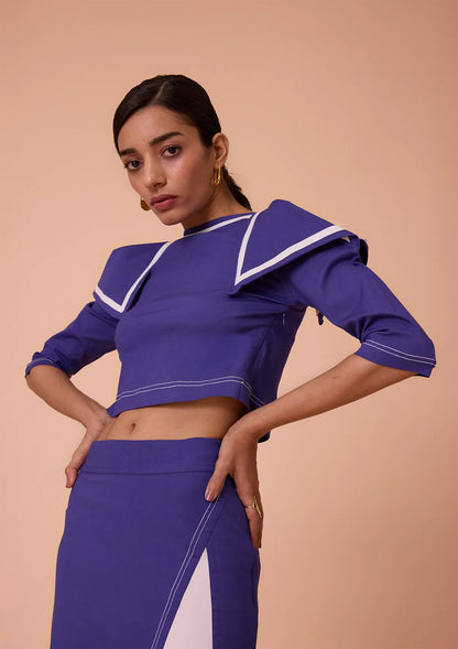 Elyra Overlapping panel mini skirt Online