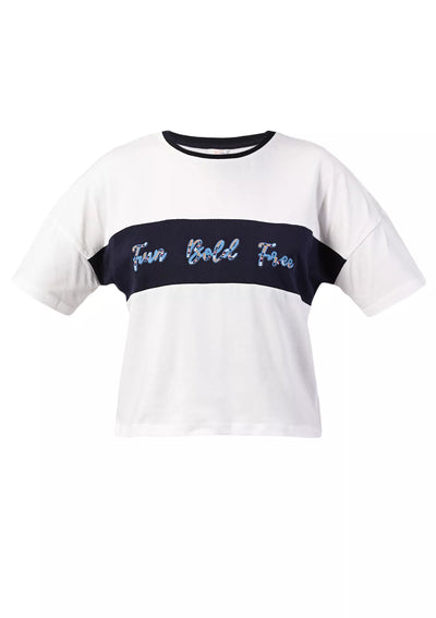 Embroidered Cut Panel t-shirt price online at IshqME