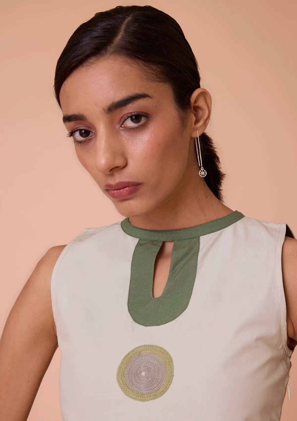 Buy Ciraya High Neck Embroidered A Line Dress price