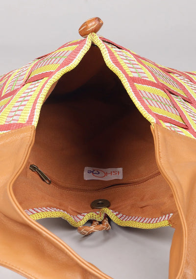 Brown Basket Weave fashion beach bag for women